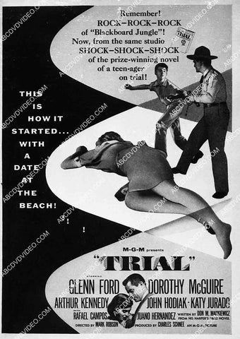 ad slick Glenn Ford film Trial 6975-031