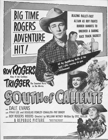 ad slick Roy Rogers film South of Caliente 7004-06