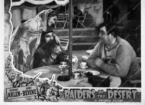 ad slick Richard Arlen Andy Devine film Raiders of the Desert 7600-31