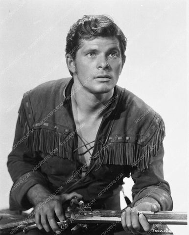 handsome Dewey Martin in rugged western wear w flintlock portrait 7716-01