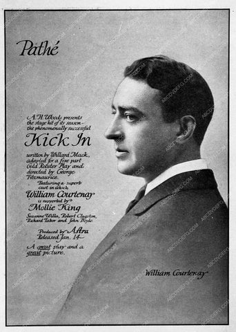 ad slick William Courtenay silent film Kick In 7855-01
