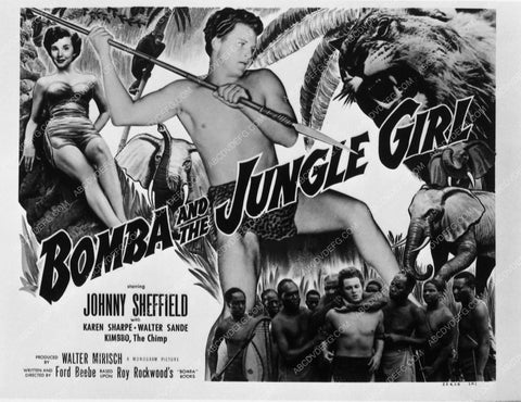 ad slick Johnny Sheffield Bomba and The Jungle Girl 7883-01
