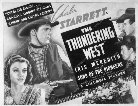 Charles Starrett Iris Meredith western film The Thundering West 8115-12