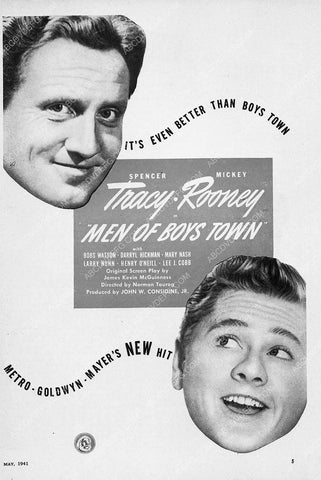 Spencer Tracy Mickey Rooney film The Men of Boys Town 8148-06