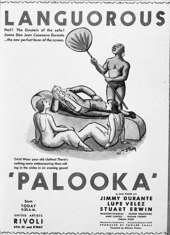 ad slick Jimmy Durante Palooka 8173-25