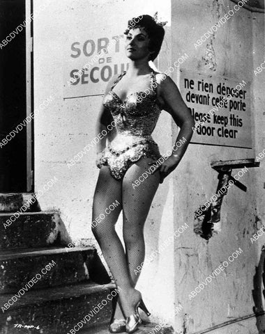Gina Lollobrigida sexy in fishnets film Trapeze 8220-7