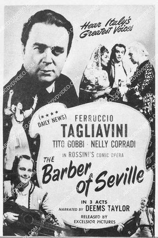 ad slick Ferruccio Tagliavini The Barber of Seville 8240-7