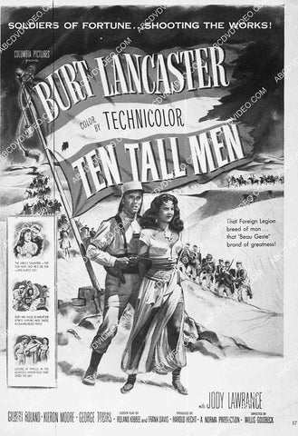 ad slick Burt Lancaster film Ten Tall Men 8245-1