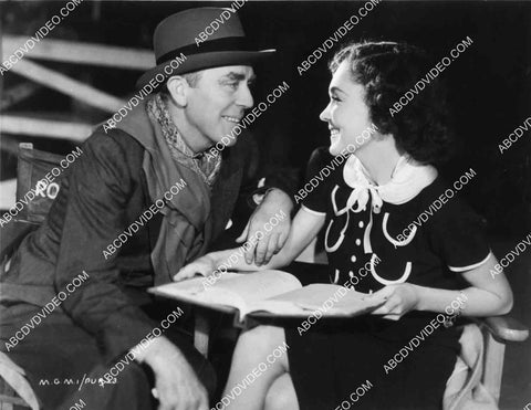director Jack Conway and Maureen O'Sullivan go over the script 8245-35