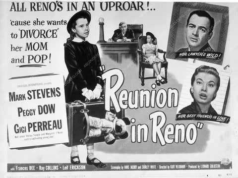 ad slick Frances Dee Leif Erickson Reunion In Reno 8823-16