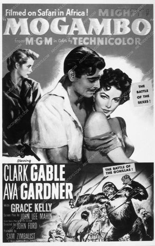 ad slick Clark Cable Ava Gardner Grace Kelly Mogambo 8911-02