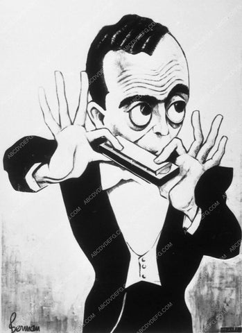 caricature Larry Adler caricature 8911-12