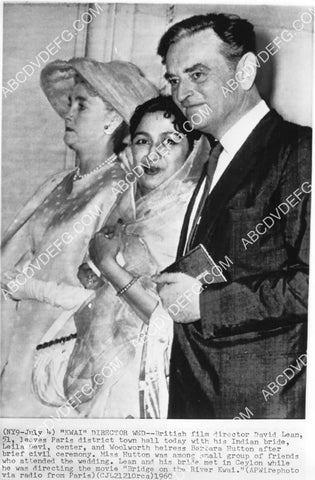 David Lean just wed Leila Devi w Barbara Hutton 8B11-806