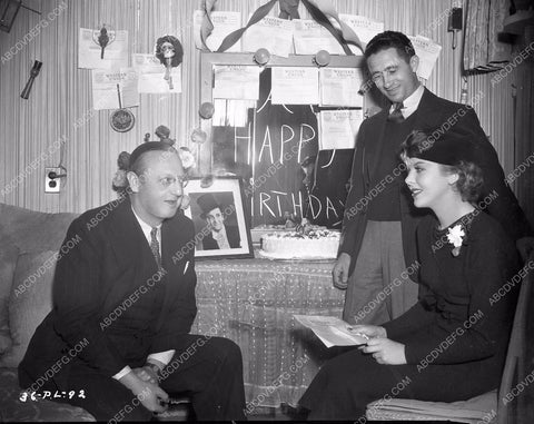 Ida Lupino gets Birthday cake & telegrams on set One Rainy Afternoon 8b4-284