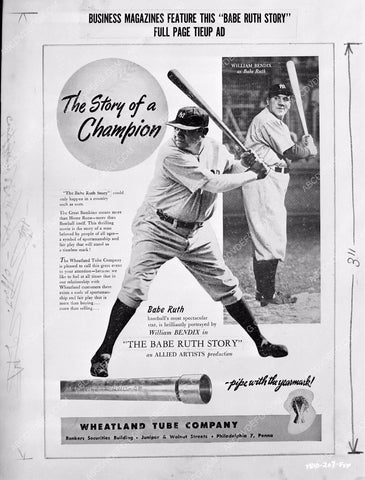The Babe Ruth Story publicity for Business Magazine 8b4-711