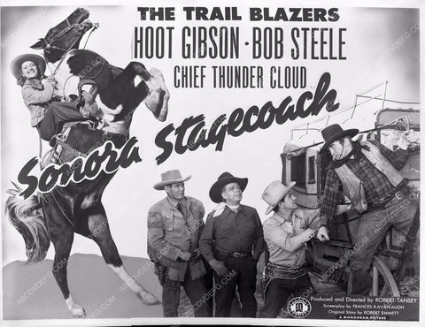 Hoot Gibson Bob Steele Chief Thundercloud film Sonora Stagecoach 8b5-051
