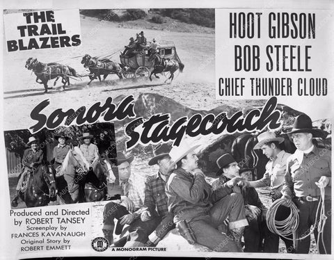 Hoot Gibson Bob Steele Chief Thundercloud film Sonora Stagecoach 8b5-052