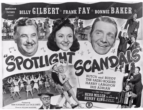 Billy Gilbert Frank Fay Bonnie Baker film Spotlight Scandals 8b5-089