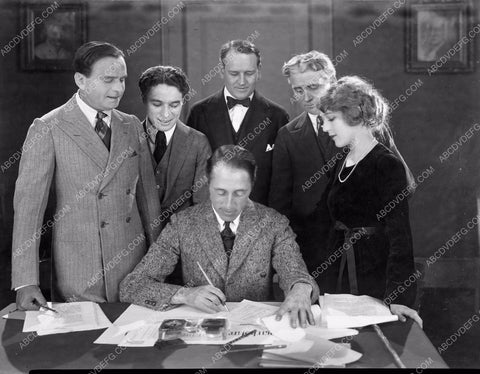 Charlie Chaplin Mary Pickford and other United Artists execs 8b5-174