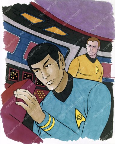 Captain Kirk Mr. Spock TV Star Trek the Animated Series 8b5-296