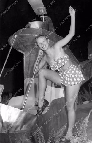 pinup girl pose of farmer's daughter and crashed helicopter 8b6-103