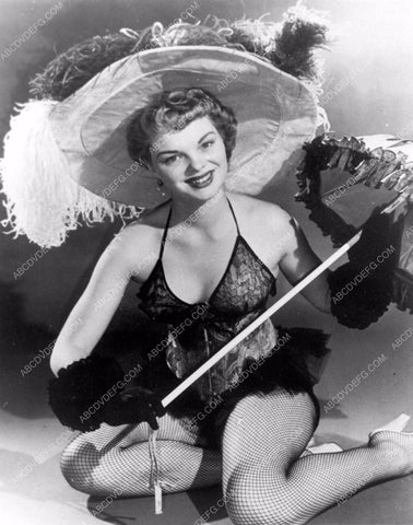 unknown burlesque stripper in fishnets with parasol 8b6-109