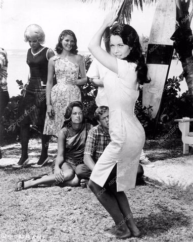 sexy Susan Hart dances on the beach film Ride the Wild Surf 8b6-445