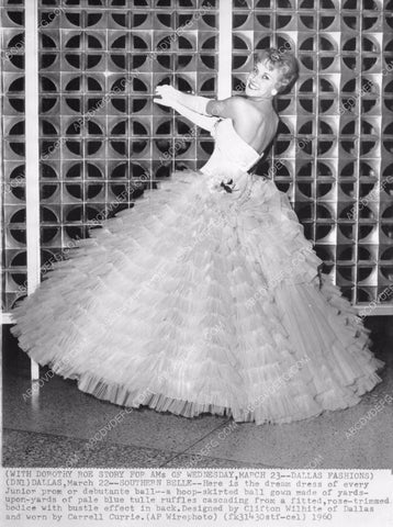 Carrell Currie models new prom type dress by Clifton Wilhite 8b6-664