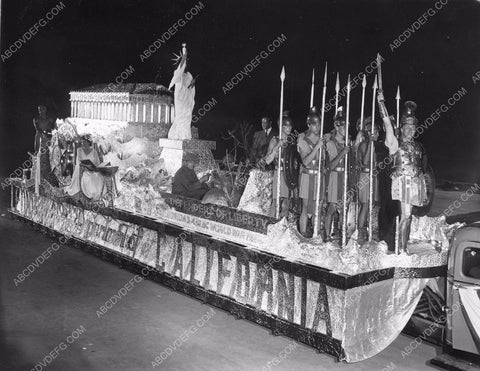 Bob Hope on Leonidas American Legion Post Float L.A. Coliseum 8b6-844