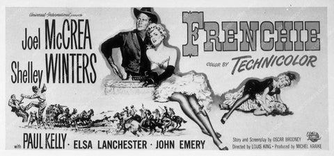 ad slick Shelley Winter Joel McCrea film Frenchie 9021-15