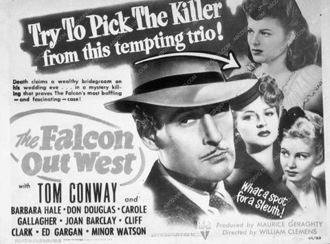 ad slick Tom Conway film The Falcon Out West 9021-27