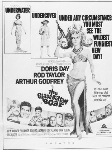 ad slick Doris Day Rod Taylor The Glass Bottom Boat 9104-28