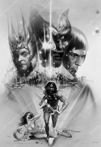 poster art no fonts added sci-fi- fantasy film The Sword & The Sorcerer 9512-22