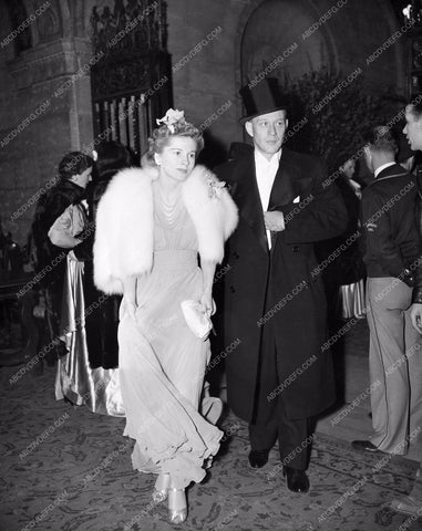 1938 Oscars Joan Fontain and Conrad Nagel aa1938-21</br>Los Angeles Newspaper press pit reprints from original 4x5 negatives for Academy Awards.
