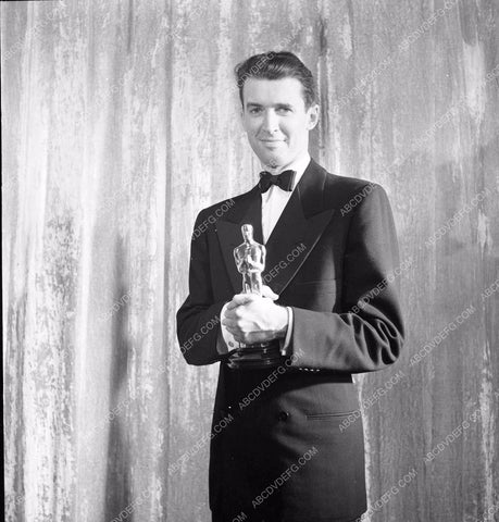 1940 Oscars James Stewart receiving his Academy Award aa1940-13</br>Los Angeles Newspaper press pit reprints from original 4x5 negatives for Academy Awards.
