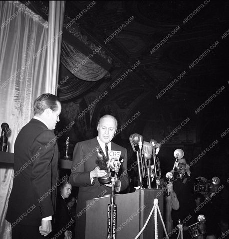 1941 Oscars Bob Hope Jack Benny on stage Academy Awards aa1941-02</br>Los Angeles Newspaper press pit reprints from original 4x5 negatives for Academy Awards.