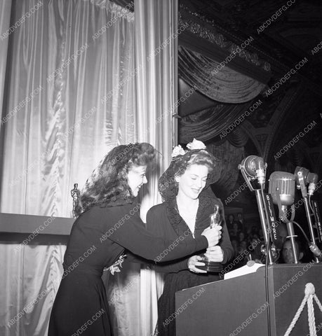 1941 Oscars Ginger Rogers Joan Fontainee Academy Awards aa1941-04</br>Los Angeles Newspaper press pit reprints from original 4x5 negatives for Academy Awards.