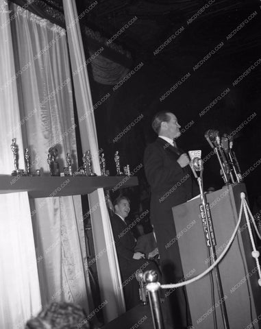 1941 Oscars Bob hope on stage Academy Awards aa1941-09</br>Los Angeles Newspaper press pit reprints from original 4x5 negatives for Academy Awards.
