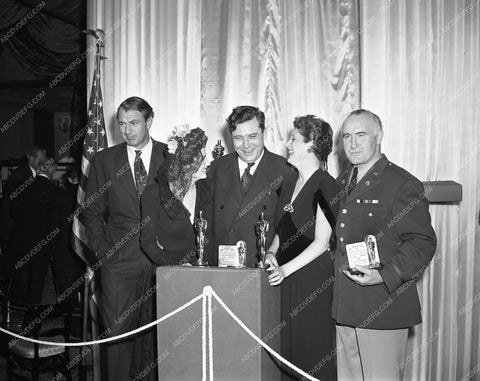 1941 Oscars Joan Fontainee Gary Cooper Mary Astor Donald Crisp aa1941-14</br>Los Angeles Newspaper press pit reprints from original 4x5 negatives for Academy Awards.