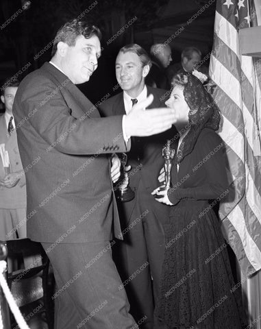 1941 Oscars Joan Fontainee Gary Cooper aa1941-15</br>Los Angeles Newspaper press pit reprints from original 4x5 negatives for Academy Awards.