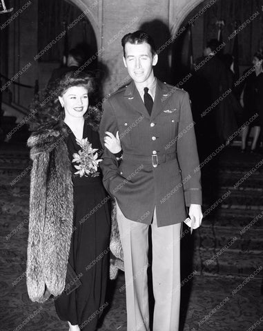 1941 Oscars Ginger Rogers James Stewart arriving Academy Awards aa1941-18</br>Los Angeles Newspaper press pit reprints from original 4x5 negatives for Academy Awards.