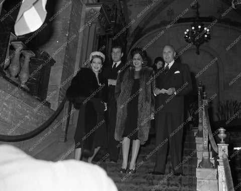 1941 Oscars Loretta Young Jack Benny arriving Academy Awards aa1941-19</br>Los Angeles Newspaper press pit reprints from original 4x5 negatives for Academy Awards.