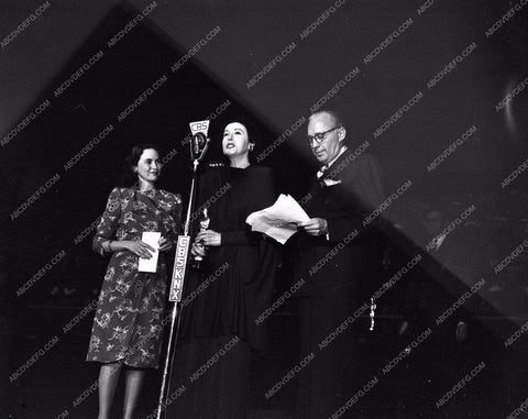 1943 Oscars Teresa Wright Katina Paxinou Jack Benny Academy Awards aa1943-02</br>Los Angeles Newspaper press pit reprints from original 4x5 negatives for Academy Awards.