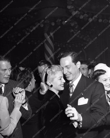 1943 Oscars Lana Turner and date dancing at Academy Awards aa1943-07</br>Los Angeles Newspaper press pit reprints from original 4x5 negatives for Academy Awards.