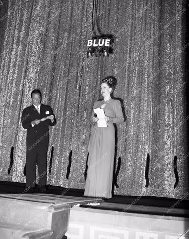 1944 Oscars Bob Hope on stage Academy Awards aa1944-01</br>Los Angeles Newspaper press pit reprints from original 4x5 negatives for Academy Awards.