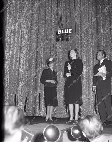 1944 Oscars Ingrid Bergman Jennifer Jones Bob Hope Academy Awards aa1944-02</br>Los Angeles Newspaper press pit reprints from original 4x5 negatives for Academy Awards.