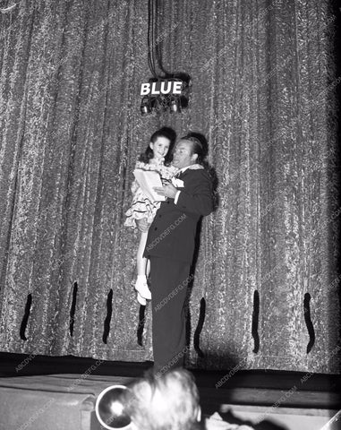 1944 Oscars Bob Hope Margaret O'Brien on stage Academy Awards aa1944-14</br>Los Angeles Newspaper press pit reprints from original 4x5 negatives for Academy Awards.