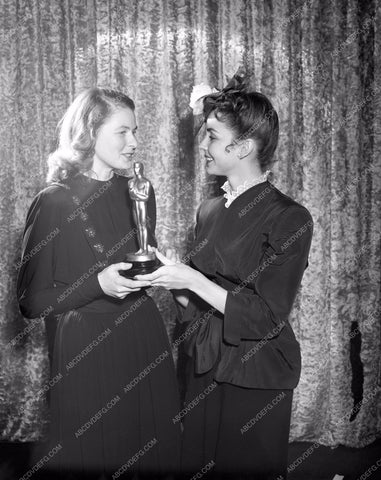 1944 Oscars Ingrid Bergman Jennifer Jones Academy Awards aa1944-16</br>Los Angeles Newspaper press pit reprints from original 4x5 negatives for Academy Awards.