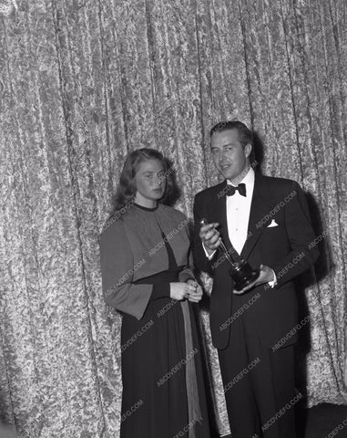 1945 Oscars Ingrid Bergman Ray Milland Academy Awards aa1945-22</br>Los Angeles Newspaper press pit reprints from original 4x5 negatives for Academy Awards.