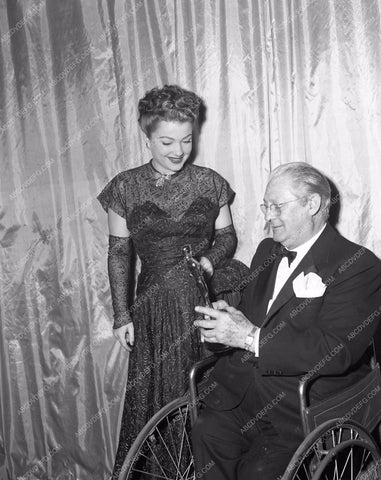 1946 Oscars Anne Baxter Lionel Barrymore Academy Awards aa1946-20</br>Los Angeles Newspaper press pit reprints from original 4x5 negatives for Academy Awards.